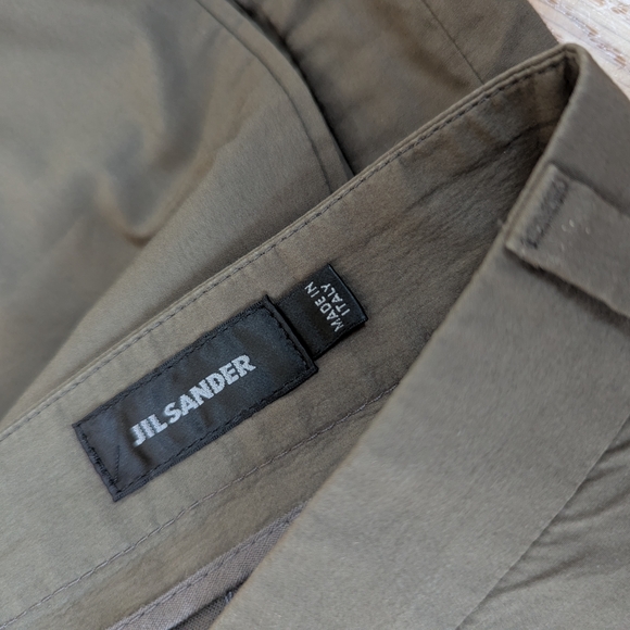 Jil Sander Olive Green Slim Trousers - Picture 4 of 8